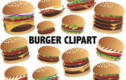 BURGER CLIPART - hamburger clipart cheeseburger clip art, food ...