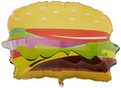 Amazon.com: Betallic 15462 Hamburger Shape Foil Flat Balloon, 28 ...