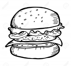 cheeseburger line art graphics - Google Search | BUSINESS INFO ...