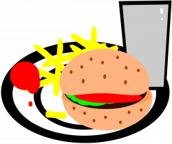 Clipart - burger and chips