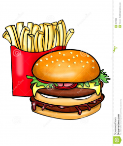 Cheeseburger And Fries Clipart