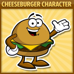Royalty Free Cartoon Cheeseburger Clipart Character | Free cartoons ...