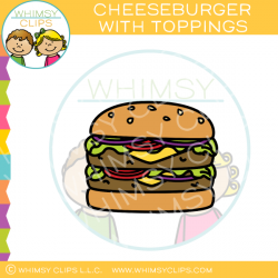 Cheeseburger clip art , Images & Illustrations | Whimsy Clips