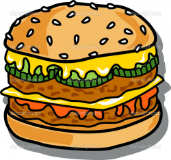 Image of Cheeseburger Clipart #6279, Cheeseburger Clipart - Clipartoons