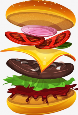 Vector Gourmet Burgers, Gourmet Burgers, Hamburger, Cartoon Hamburg ...