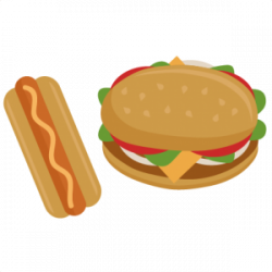 Hamburger and Hot Dog svg cutting file for cricut cut files summer ...