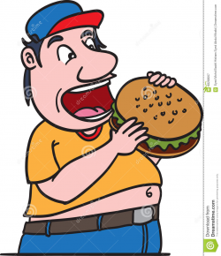 man eating burger clipart - Clipground