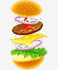 Hamburger Veggie burger Fast food Cheeseburger French fries - Yellow ...