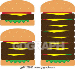 EPS Illustration - Hamburger stacks . Vector Clipart ...