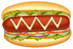 Hot Dog with Salad PNG Clipart - Best WEB Clipart