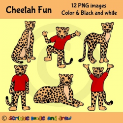 Cheetah Fun Clip art by Scribble Doodle and Draw | TpT