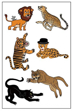 Amazon.com: Premium Big Cat Tattoos: Lion, Cheetah, Tiger, Jaguar ...