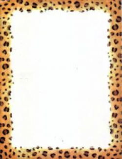 Cheetah animal print and black bottom border with black dotted top ...