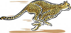 Cute leopard cartoon cheetah vector hand drawn clip art - ClipartPost
