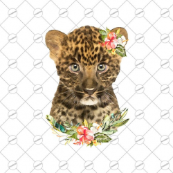 Sublimation Designs Download Baby Cheetah Clipart, Baby Leopard png Baby  Animal Clipart Watercolor Png Sublimation Downloads