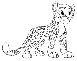 Simple Cheetah Drawing at GetDrawings.com | Free for personal use ...