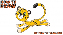 How to draw a Cheetah - Easy drawing lessons - YouTube
