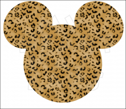 Mickey Mouse leopard cheetah print INSTANT DOWNLOAD digital clip art ...