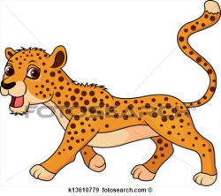 Leopard clipart kid - Pencil and in color leopard clipart kid