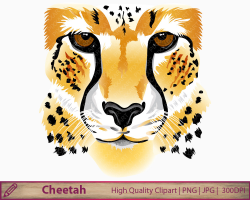 Cheetah clipart, jungle animal clip art, safari africa animals ...