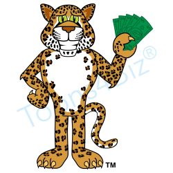 Jaguar Mascot 2 Holding Money Clip Art