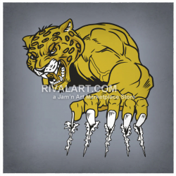 Jaguars Leopards School Mascot Design With Tear Marks