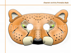 Cheetah clipart mask - Pencil and in color cheetah clipart mask
