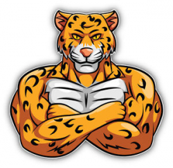 Muscular Cheetah Mascot Car Bumper Sticker Decal 5'' x 5'' | eBay