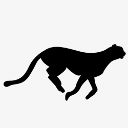 Cheetah Silhouette, Animal, Projection, Black Silhouette PNG Image ...