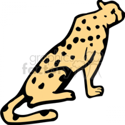 Royalty-Free Abstract cheetah seated on all fours 131013 vector clip ...