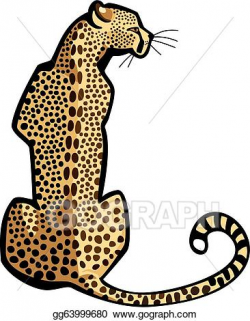 Vector Art - Sitting cheetah. EPS clipart gg63999680 - GoGraph