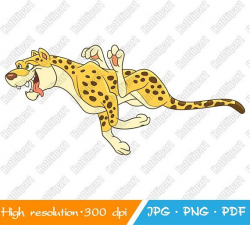 Cheetah. Leopard. Cute wild Animals Clip art. Kids Cartoon ...