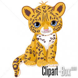 Cute baby jaguar clip art. Animal clip art from the clipart-box.com ...
