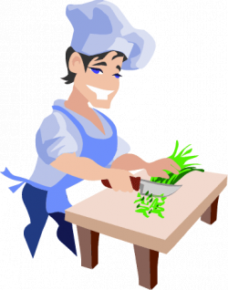 Chef Cutting Vegetables. | COOKING CLIPART | Pinterest | Recipes and ...