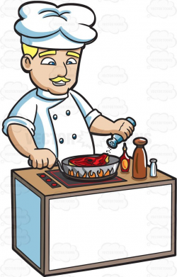 A Chef Cooking A Steak