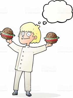 Burger clipart head chef - Pencil and in color burger clipart head chef