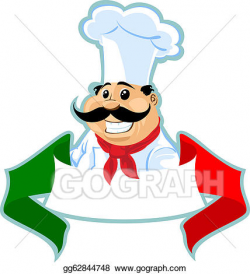 Clipart - Italian chef cook label. Stock Illustration ...