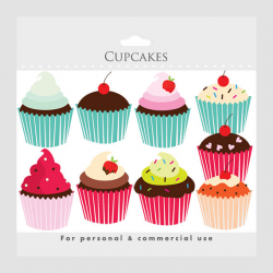 Cupcakes clipart cupcake clip art digital clipart for