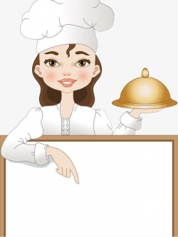 Cartoon Creative Female Chef, Cartoon Clipart, Chef Clipart ...