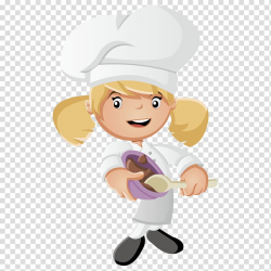 Girl wearing chefs uniform illustration, Chef Cartoon Cook ...