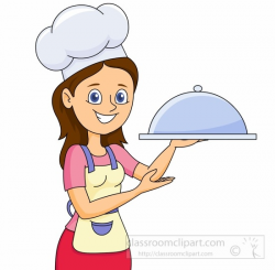 Woman Chef Clipart - Letters