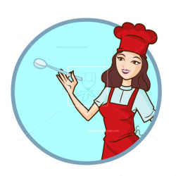 Woman chef illustration logo style | Free vectors, illustrations ...