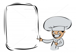 Chef Showing The Menu Board -Illustration | Free vectors ...