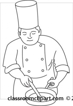 Culinary Clipart- chef-culinary-1-outline - Classroom Clipart