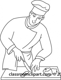 Culinary Clipart- chef-culinary-3-outline - Classroom Clipart