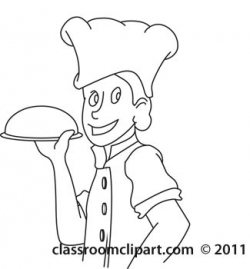 Food Clipart- outline-culinary-food-chef - Classroom Clipart