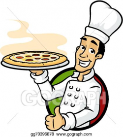 Vector Art - Pizza chef. Clipart Drawing gg70396878 - GoGraph