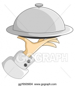 Clipart - Chef bring a plate. Stock Illustration gg76505604 - GoGraph