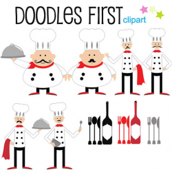 Top Chef Clipart Digital Clip Art for Scrapbooking Card Making