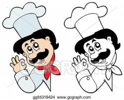 Vector Art - Lurking chef. Clipart Drawing gg55318424 - GoGraph